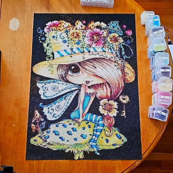 Completed Diamond Painting Size 50x70 cm Drawing by Sherri Baldy - Picture 1 of 3